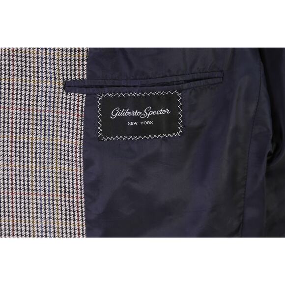 Giliberto Spector New York Bespoke Black White Woven Silk Sportcoat Blazer 42R - Picture 8 of 9